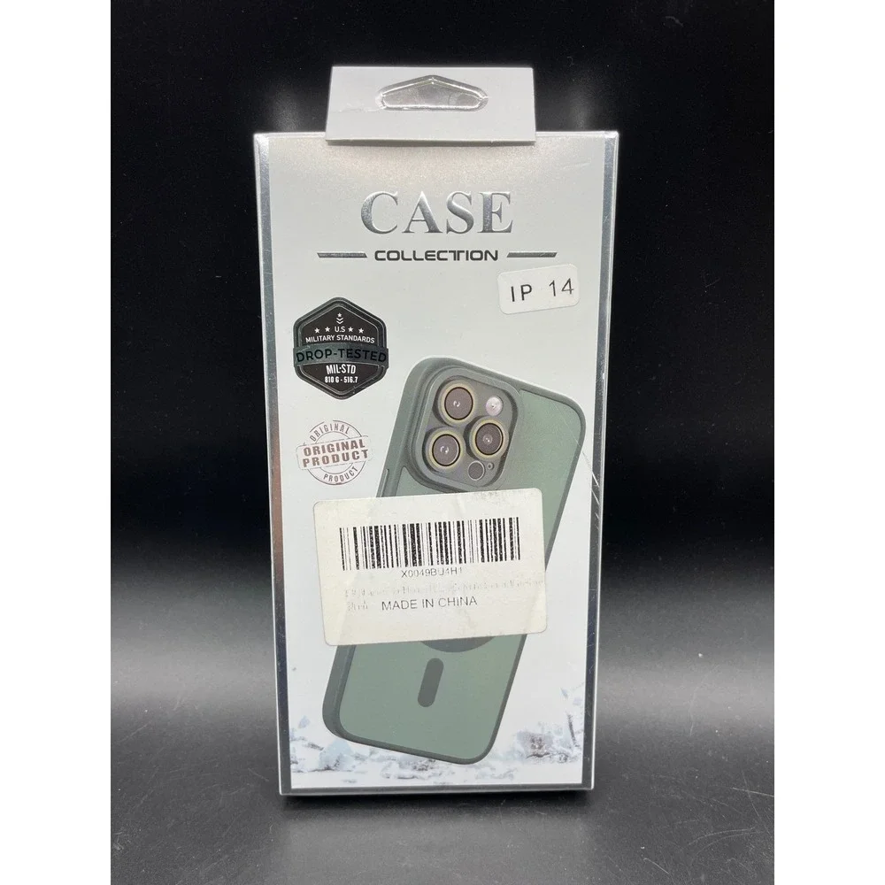 Case Collection iPhone 14 Case Green Military Grade Drop Protection TPU PC Cover